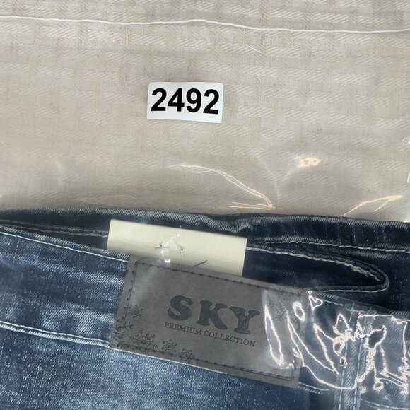 New Sky Premium Women's Western Flared Jeans Size 15 Angel Wings Skull Y2K - Picture 14 of 14